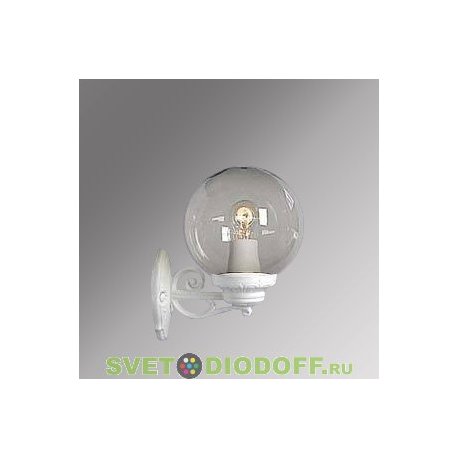 Уличный настенный светильник Fumagalli Bisso/GLOBE 300 белый, прозрачный (вверх)
