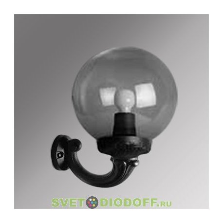 Уличный настенный светильник Fumagalli Ofir/GLOBE 300 черный, дымчатый (вверх или вниз)