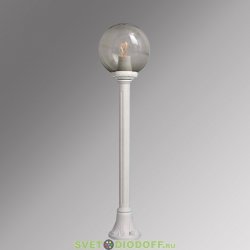 Столб фонарный уличный Fumagalli Mizar/GLOBE 300 белый, дымчатый 1,05м