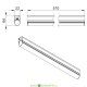 Архитектурный светодиодный светильник ЛИНИЯ Модерн v2.0 Профиль Транзитное Подкл, 4,5Вт, 615Лм 48VDC, 4000К Дневной, Опал, 510мм