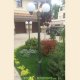 Столб фонарный садовый уличный Fumagalli Gigi Bisso/GLOBE 300 2L античная бронза, прозрачный 2,2м