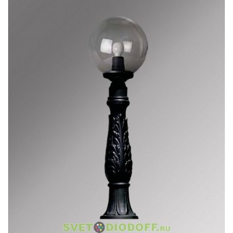 Столб фонарный уличный Fumagalli LAFET/GLOBE 300 черный/прозрачный шар 1,0м IAFET.R