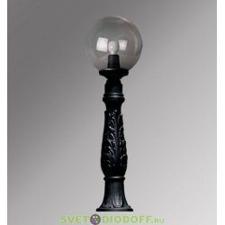 Столб фонарный уличный Fumagalli LAFET/GLOBE 300 черный/дымчатый шар 1,0м IAFET.R
