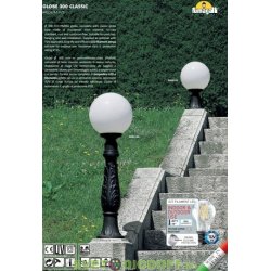 Столб фонарный уличный Fumagalli LAFET/GLOBE 300 черный/молочный шар 1,0м IAFET.R