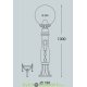 Столб фонарный уличный Fumagalli LAFET/GLOBE 300 античная бронза/прозрачный шар 1,0м IAFET.R