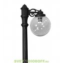 Уличный фонарный столб Fumagalli Nebo BISSO/Globe 300 черный, плафон шар прозрачный 2,6м