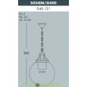 Светильник Шар, подвесной SICHEM/GLOBE 400 черный, опал