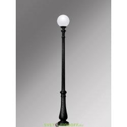 Уличный фонарный столб Fumagalli Nebo/Globe 400 черный, плафон шар белый 2,9м