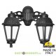 Уличный настенный светильник Fumagalli Porpora/Saba черный, матовый 2xE27 LED-FIL с лампами 800Lm, 2700К