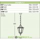 Уличный подвесной светильник Fumagalli Sichem/Rut черный, прозрачный 1xE27 LED-FIL с лампой 800Lm, 2700К