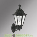 Уличный настенный светильник Fumagalli Bisso/Rut черный, прозрачный без лампы