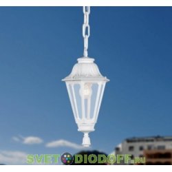 Уличный подвесной светильник Fumagalli Sichem/Rut белый, прозрачный 1xE27 LED-FIL с лампой 800Lm, 2700К