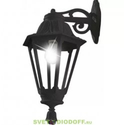 Уличный настенный светильник Fumagalli Bisso/Rut черный, прозрачный 1xE27 LED-FIL с лампой 800Lm, 2700К