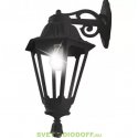 Уличный настенный светильник Fumagalli Bisso/Rut черный, прозрачный 1xE27 LED-FIL с лампой 800Lm, 2700К вниз