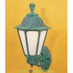 Уличный настенный светильник Fumagalli Bisso/Rut античная медь, прозрачный 1xE27 LED-FIL с лампой 800Lm, 2700К