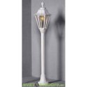 Столб фонарный уличный Fumagalli Mizar/Rut белый, прозрачный 1,15м 1xE27 LED-FIL с лампой 800Lm, 2700К
