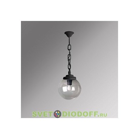 Уличный подвесной светильник Шар Fumagalli Sichem/Globe 300 черный, прозрачный