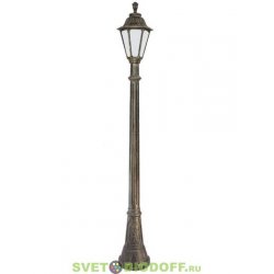 Столб фонарный уличный Fumagalli Artu/Rut античная бронза, молочный 1,92м 1xE27 LED-FIL с лампой 800Lm, 2700К