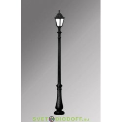 Уличный фонарный столб Fumagalli Nebo/RUT черный, молочный 2,91м 1xE27 LED-FIL с лампой 800Lm, 2700К