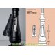 Уличный фонарный столб Fumagalli Nebo Bisso/RUT 2+1L черный, прозрачный 3,05м 1xE27 LED-FIL с лампой 800Lm, 2700К
