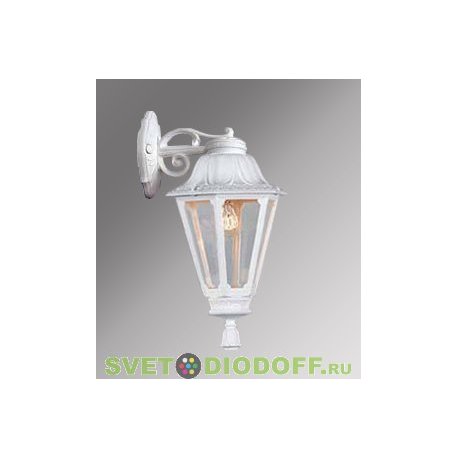 Уличный настенный светильник Fumagalli Bisso/Rut белый, прозрачный 1xE27 LED-FIL с лампой 800Lm, 2700К