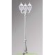 Столб фонарный уличный Fumagalli Nebo Ofir/RUT 3L белый, прозрачный 3,0м 3xE27 LED-FIL с лампами 800Lm, 2700К