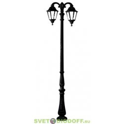 Уличный столб фонарь HOREB OFIR/Noemi 2L DN черный/молочный плафон 3,6м