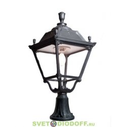 Уличный наземный садовый светильник Fumagalli Lot/Simon черный/прозрачный