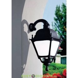 Уличный настенный садовый светильник Fumagalli Ofir/Simon черный/молочный