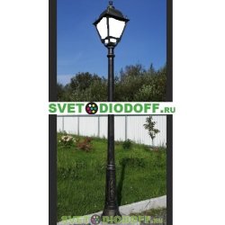Столб фонарный уличный Fumagalli RICU/SIMON черный/прозрачный 2.55м