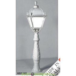 Столб фонарный уличный Fumagalli LAFET/SIMON белый/прозрачный 1,24м