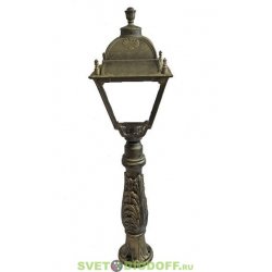 Столб фонарный уличный Fumagalli LAFET/SIMON античная бронза/молочный 1,24м