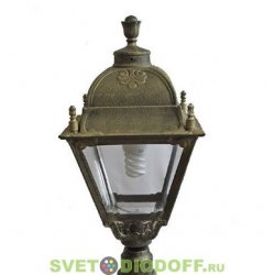 Столб фонарный уличный Fumagalli ALOE/SIMON античная бронза/прозрачный 1,64м