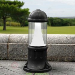 Столб фонарный уличный Fumagalli SAURO 500 LED 10W черный/прозрачный 0,5м 1xGX53 LED с лампой 1200Lm, 4000К