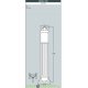 Столб фонарный уличный Fumagalli SAURO 1100 Е27 серый/прозрачный+белый рассеиватель 1,1м