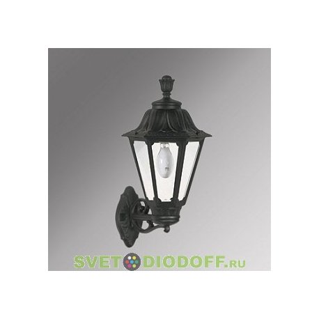 Уличный настенный светильник Fumagalli Bisso/Rut черный, прозрачный 1xE27 LED-FIL с лампой 800Lm, 2700К