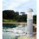 Столб фонарный уличный Fumagalli SAURO 800 Е27 серый/прозрачный+белый рассеиватель 0,8м