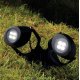 Светильник светодиодный фасадный 7вт Fumagalli MINI TOMMY 2L черный, полупрозрачный 2XGU10 LED с лампами 3,5W
