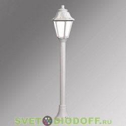 Столб фонарный уличный Fumagalli Mizar/Anna белый, матовый 1,1м 1xE27 LED-FIL с лампой 800Lm, 4000К