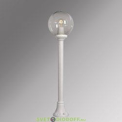 Столб фонарный уличный Fumagalli Mizar/GLOBE 250 белый, прозрачный 1,0м