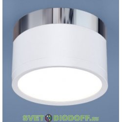 Накладной потолочный светодиодный светильник DLR029 10W 4200K белый матовый/черный хром