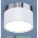Накладной потолочный светодиодный светильник DLR029 10W 4200K белый матовый/черный хром