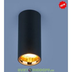 Накладной потолочный светодиодный светильник DLR030 12W 4200K черный матовый/золото