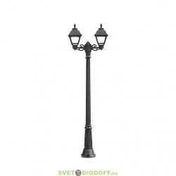 Уличный фонарь столб Fumagalli Ricu Bisso/Cefa 2L черный/прозрачный 2,45м без ламп