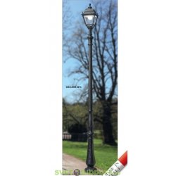 Уличный фонарь столб HOREB SIMON черный/прозрачный рассеиватель 4,0м
