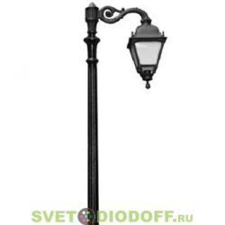 Уличный фонарь столб HOREB SIMON черный/прозрачный рассеиватель 4,0м