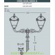 Уличный фонарь столб HOREB ADAM/SIMON 2L черный/прозрачный рассеиватель 4,15м
