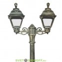 Уличный фонарь столб Fumagalli Artu Bisso/Cefa 2L античная бронза/прозрачный 1,95м 2xE27 LED-FIL с лампой 800Lm, 2700К