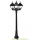 Уличный фонарь столб Fumagalli Artu Bisso/Cefa 3L черный/прозрачный 2.05м 3xE27 LED-FIL с лампой 800Lm, 2700К