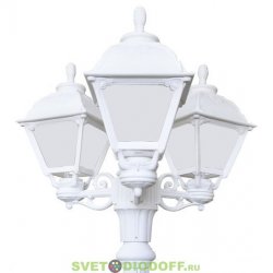 Уличный фонарь столб Fumagalli Artu Bisso/Cefa 3L белый/опал 2.05м 3xE27 LED-FIL с лампой 800Lm, 2700К
